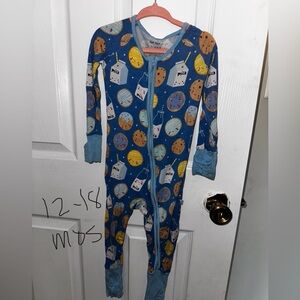 Little Sleepies Blue Cookies and Milk Zippy